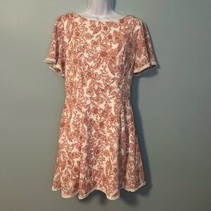 B Darlin Feminine Coquette Pink Floral Mini Dress, Size 4